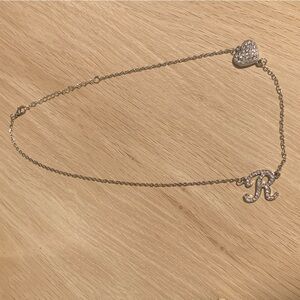 LIKE NEW "R" INITIAL NECKLACE
